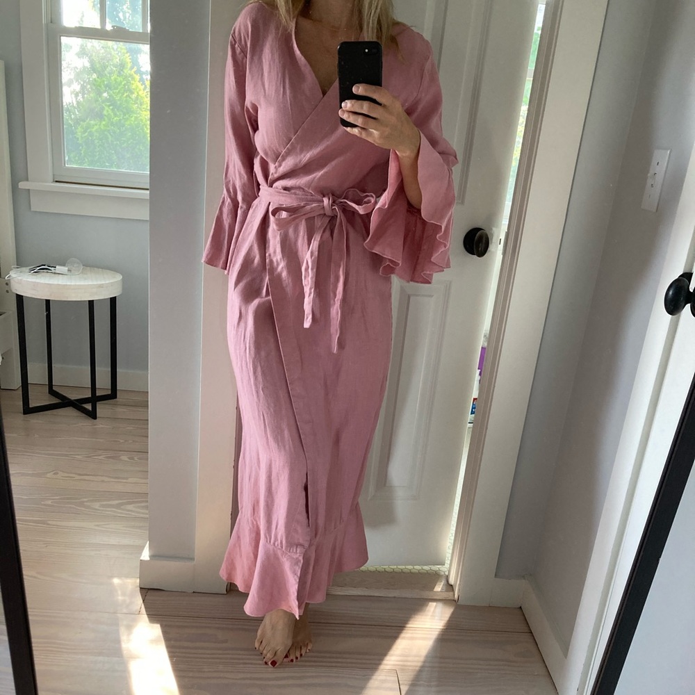 Sleeper Pink Wrap Dress